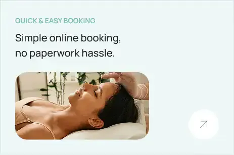 Simple online booking, no paperwork hassle.